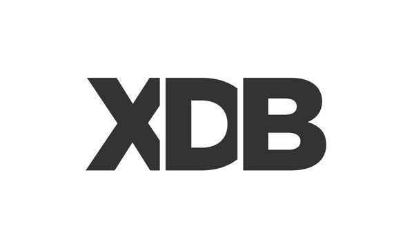 XDB logo design template with strong and modern bold text. Initial based vector logotype featuring simple and minimal typography. Trendy company identity.
