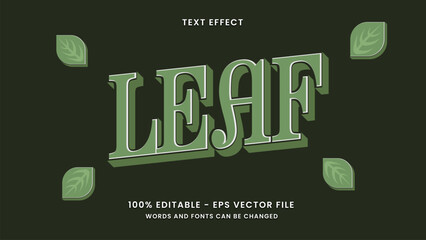 Leaf Editable Text Effect