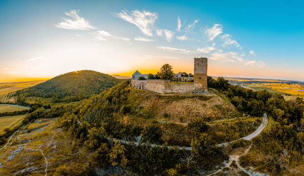 The three equals the equal Thuringia Germany sunset