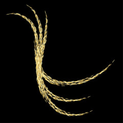 Festive background with gold glitter and confetti for celebration with glowing golden particles. Gold Foil, gold splatter, glitter Gold, stroke Gold on transparent background.