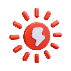 solar energy 3d render icon