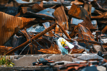令和6年能登半島地震 焦土と化した輪島の町並み