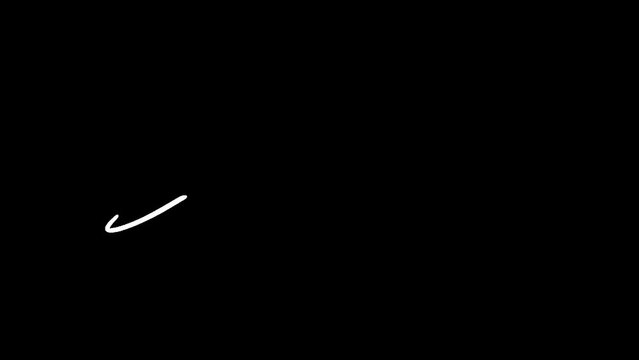 Handwritten name of the country Laos. The video is animated frame by frame and Transparent background, alpha channel. Suitable for use as video material or motion graphics.