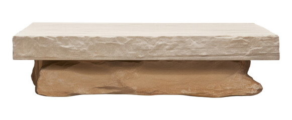 PNG Stone furniture white background paleontology.