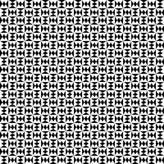 Abstract seamless black and white pattern with small geometric shapes. Vector background for print on fabric, wrapping paper, web banners