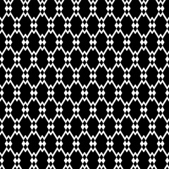 Abstract seamless black and white pattern with small geometric shapes. Vector background for print on fabric, wrapping paper, web banners