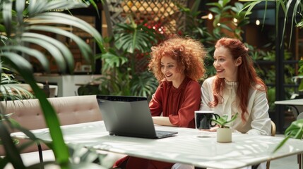 The women working together