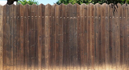 Full Frame Close-Up Dark Brown Wooden Fence