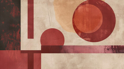 Maroon and Salmon Suprematism art background