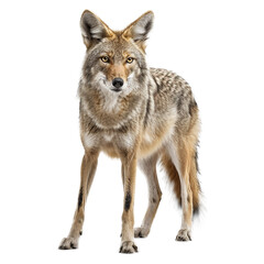 Fototapeta premium coyote standing, on white background
