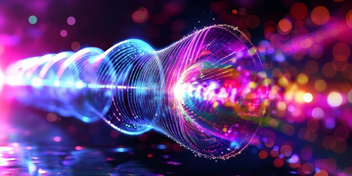 An artistic representation of transverse electromagnetic waves