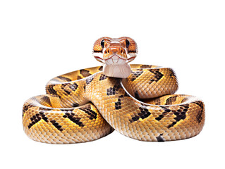Obraz premium a snake coiled up on a white background