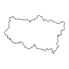 Tver Oblast map, administrative division of Russia. Vector illustration.