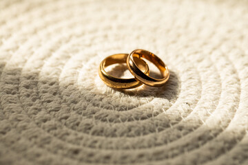 Wedding rings photo. Golden rings. Married. Photo. Love concept. Love. Bride