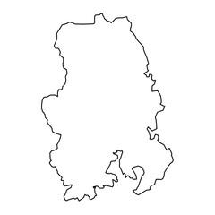 Udmurtia map, administrative division of Russia. Vector illustration.