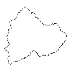 Smolensk Oblast map, administrative division of Russia. Vector illustration.