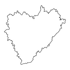 Samara Oblast map, administrative division of Russia. Vector illustration.