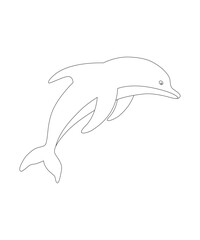 Dolphin coloring page for kids