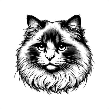 recommend clip art: cat in black and white animal illustration