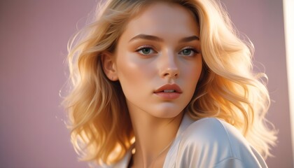 Fototapeta premium Golden Blonde Super Model