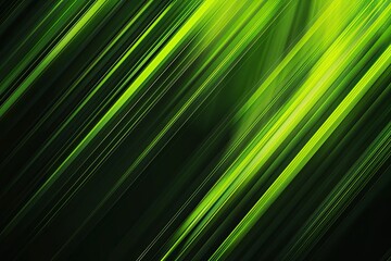 Obraz premium Neon green streaking gradient lines abstract background. Dynamic digital design