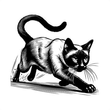 recommend clip art: cat in black and white animal illustration