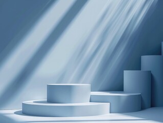 Obraz premium Pedestals in a room, simple and plain