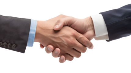 Handshake business on transparent background 