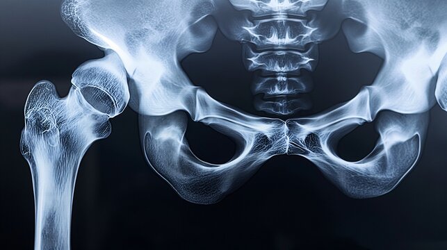 High-resolution X-ray showing a lytic lesion in the bone indicative of bone cancer