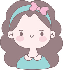 Girl kid kawaii cartoon
