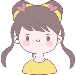 Girl kid kawaii cartoon