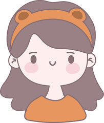 Girl kid kawaii cartoon