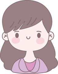 Girl kid kawaii cartoon