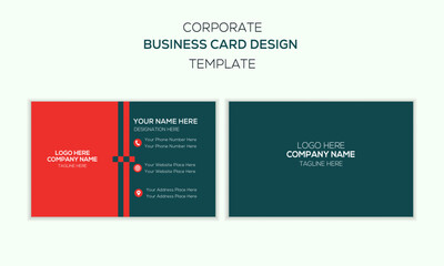 Creative and modern double sided business card templet design, Colorful business card design