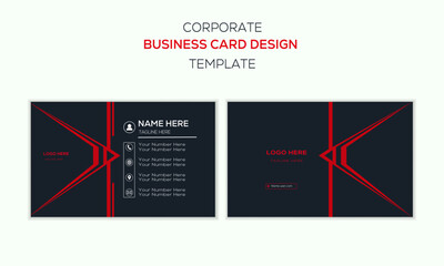 Creative and modern double sided business card templet design, Colorful business card design