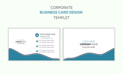 Creative and modern double sided business card templet design, Colorful business card design