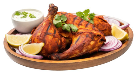 PNG Tandoori meat food meal.
