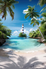 Lighthouse Overlooking the Ocean Guiding Light and Maritime Icon Stunning Coastal Beauty Captured in Inspiring Photography