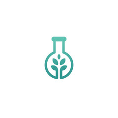 Labs Growth Logo Vector. Laboratory Nature Vector Illustration