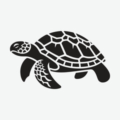 Majestic Turtle Silhouette, Captivating Shadows of Marine Life