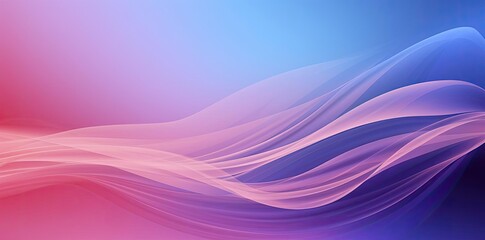 Abstract Background with Flowing Pink and Blue Waves Illustration