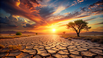 global warming, future humanity, drought on earth.