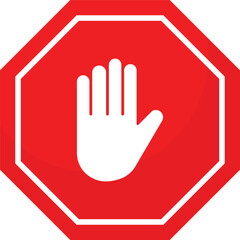 Obraz premium stop hand sign vector printable design eps 10
