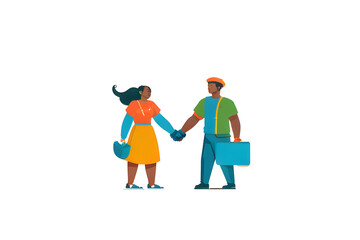 illustration of different groups of people holding hands unity community the nature of teamwork, ai