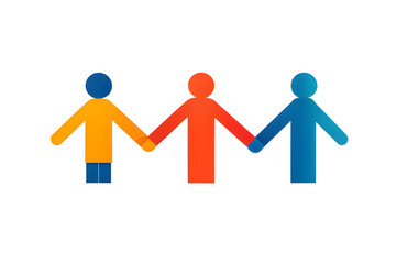 illustration of different groups of people holding hands unity community the nature of teamwork, ai