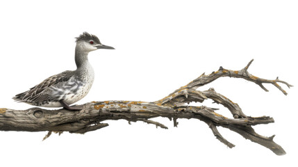 Grebe bird on transparent background