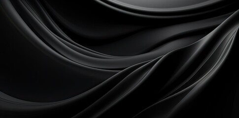 Abstract Black Draped Fabric Illustration