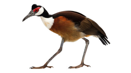 Obraz premium Branch-bound Jacana on transparent background 