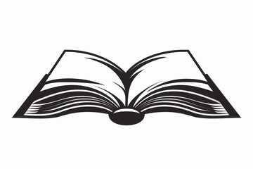 Serene silhouette of a book in light gray ambiance