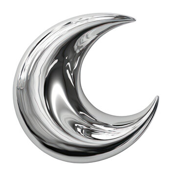 PNG A moon silver nature shape.